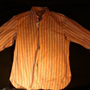 Thomas Pink Women's Button Down Pink Striped Shirt Size 10 NWT New with …